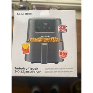 Chefman TurboFry Touch 2-Qt Digital Air Fryer Black Compact Design